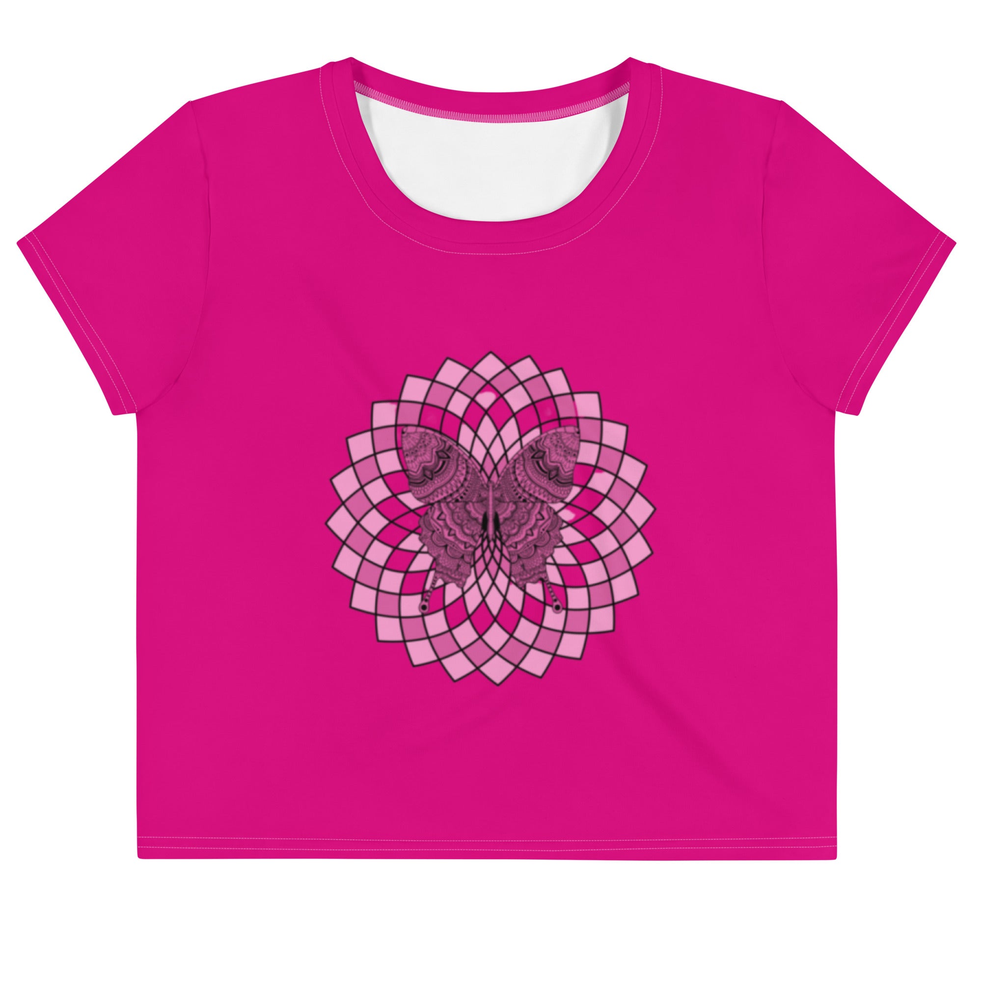 SHE REBEL - Butterfly Mandala Print Crop Top